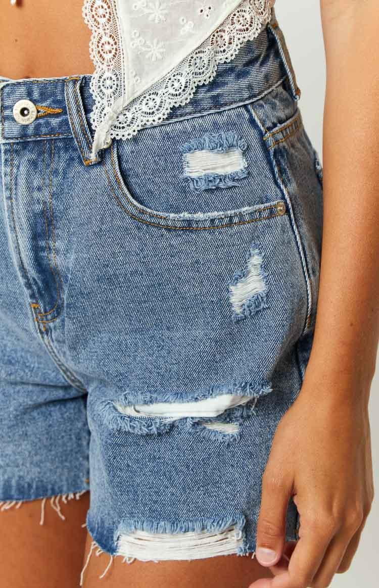 Loui Dark Wash Denim Shorts Product Image