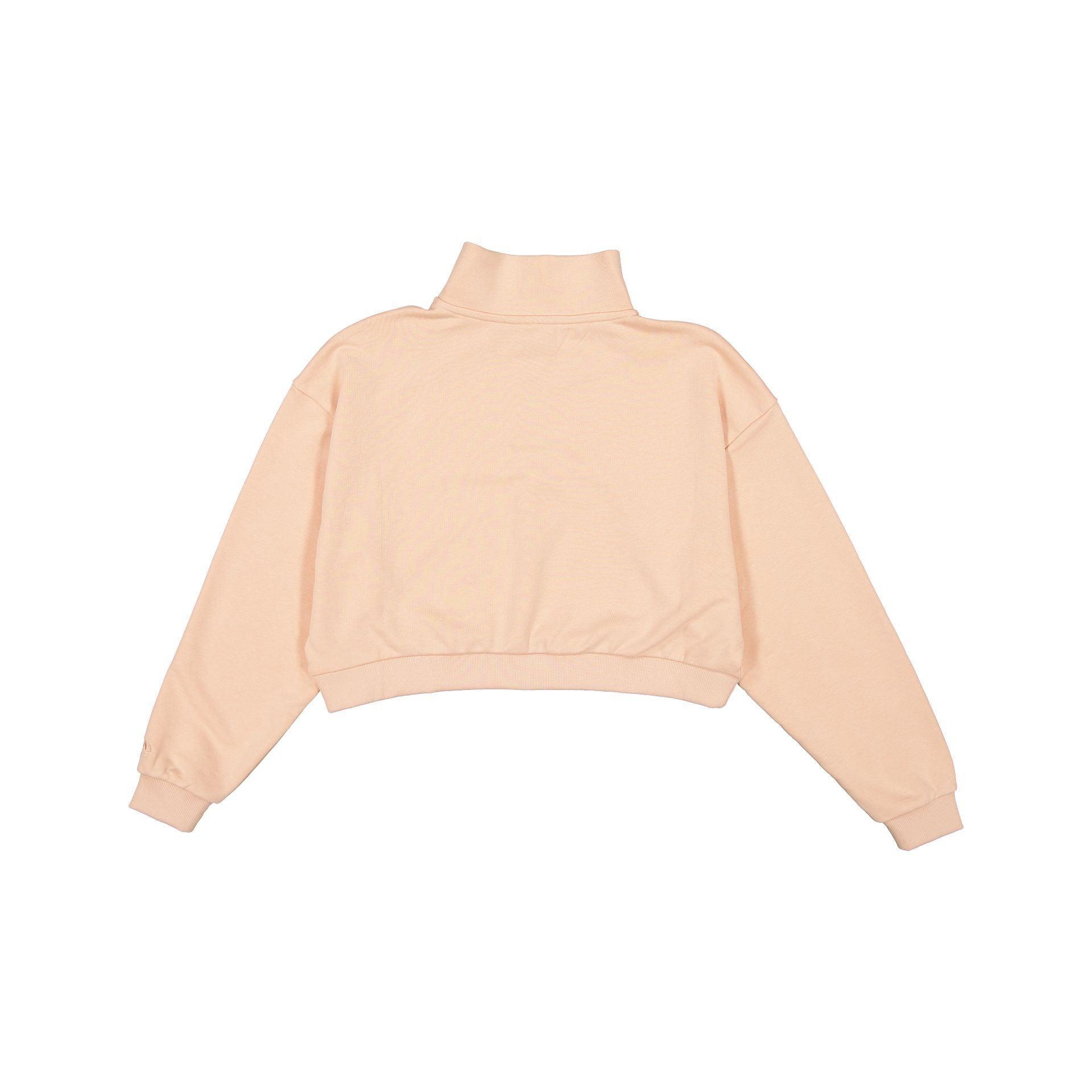New York Yankees Tonel Cropped Pastel Pink Women's Quarter Zip Female Product Image