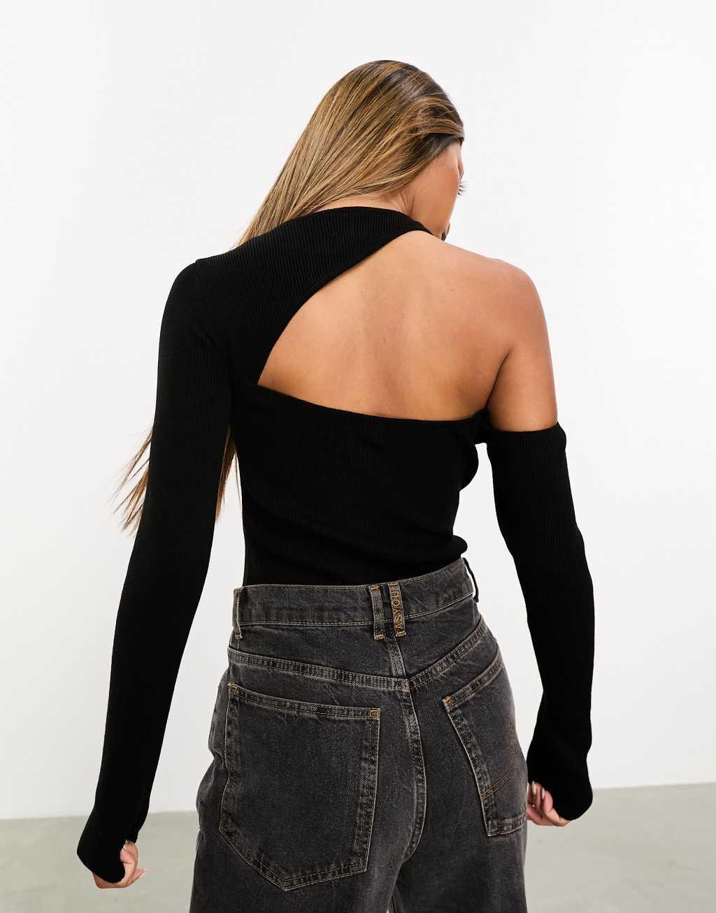 ASOS DESIGN knit cut out bodysuit Product Image