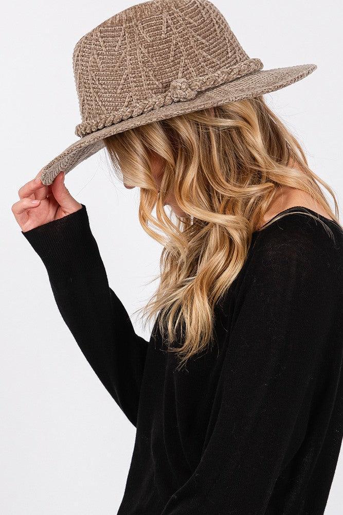 Chenille Patterned Fedora, 3 Colors Product Image