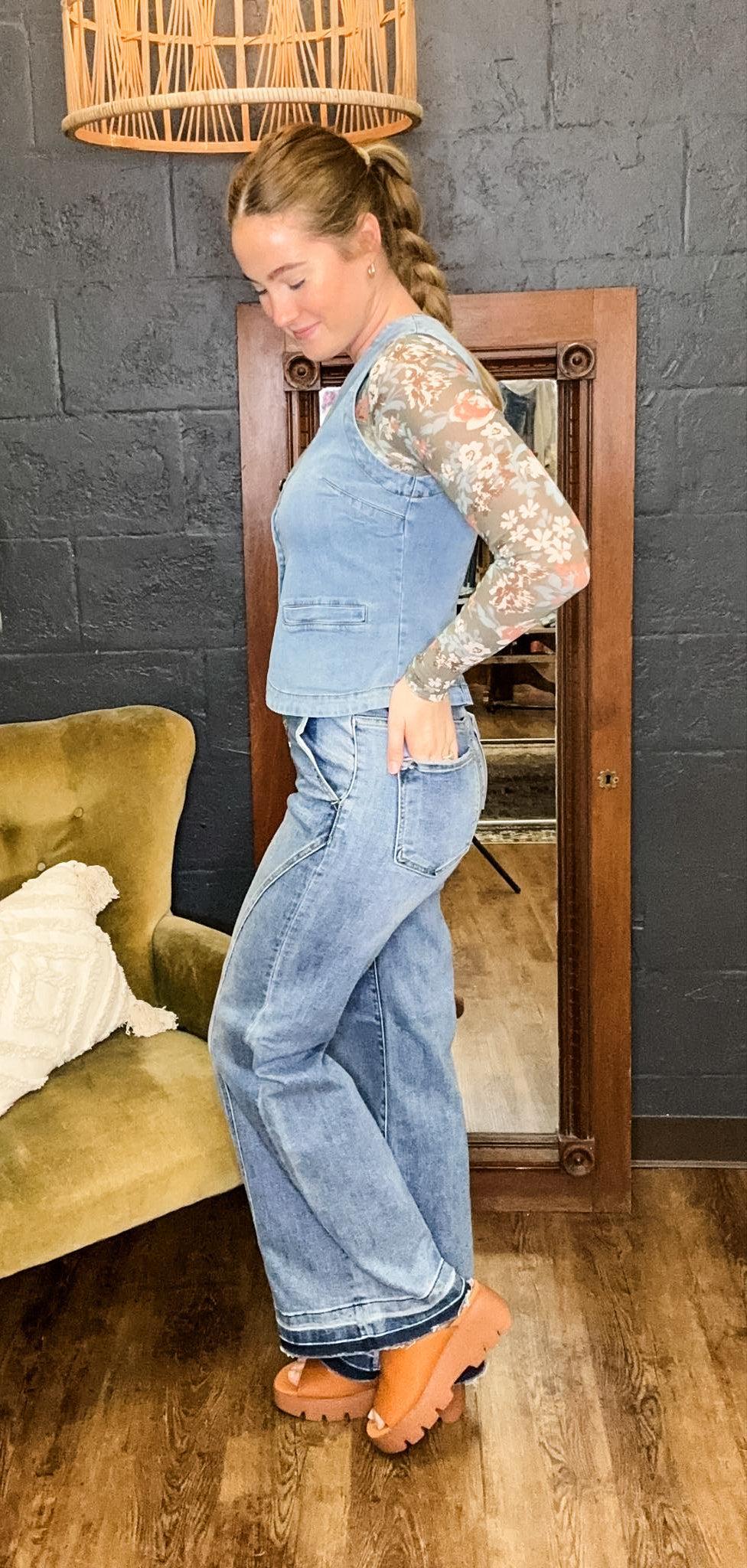 Out West Denim Vest, 2 Colors (Small to Large) Product Image