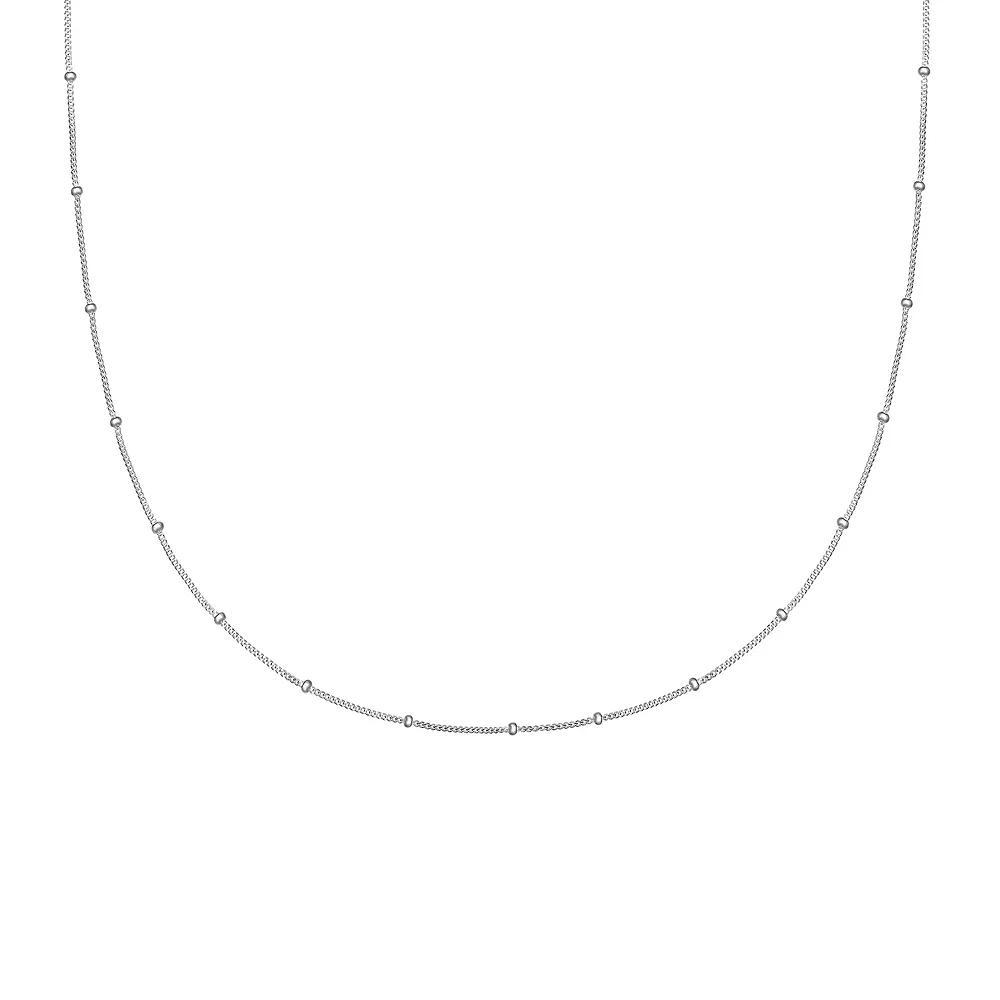 PRIMROSE Sterling Silver Polished Bead Curb Chain Necklace, Women's, Size: 20" Product Image