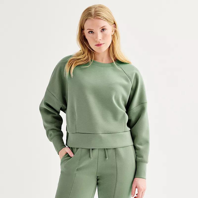 Women's FLX Solace Cropped Pullover Sweatshirt, Size: Large, Brown Trap Product Image