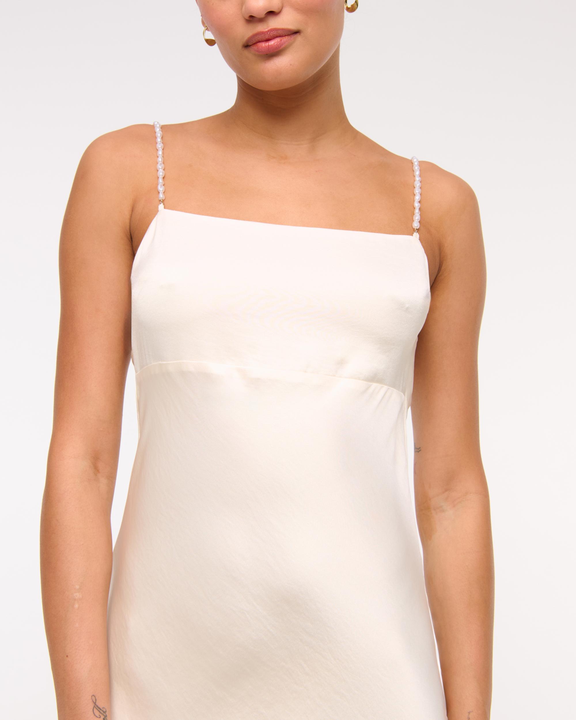 Faux Pearl Strap Maxi Dress Product Image