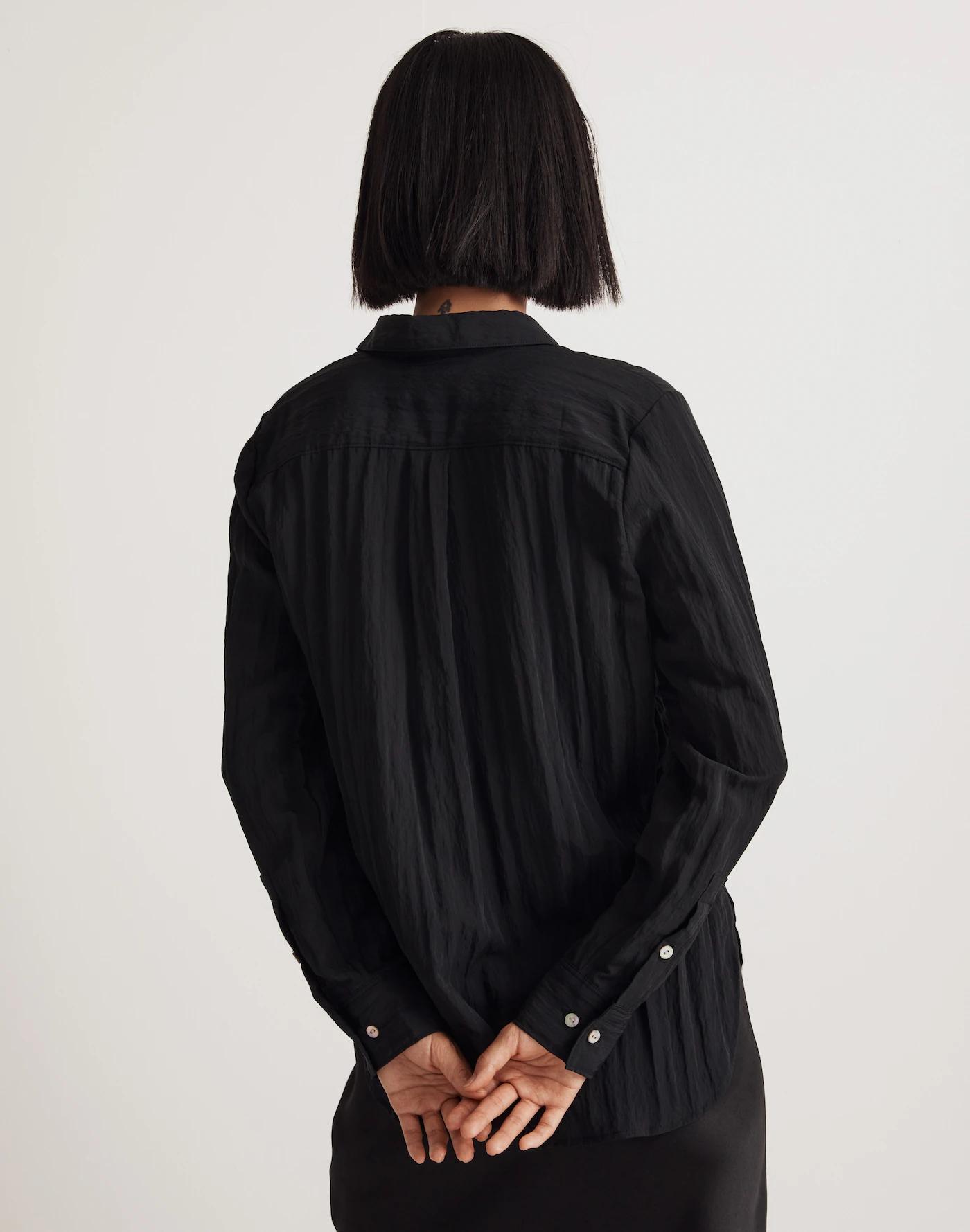 Crinkled Button-Up Shirt Product Image