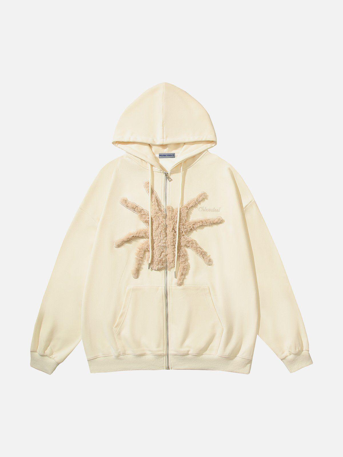 Aelfric Eden Flocking Spider Zip Up Hoodie Product Image