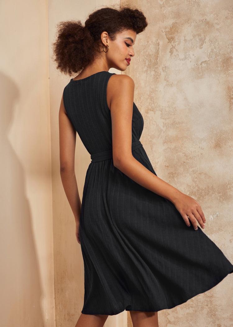 Instant Energy Faux-Wrap Knit Dress Product Image