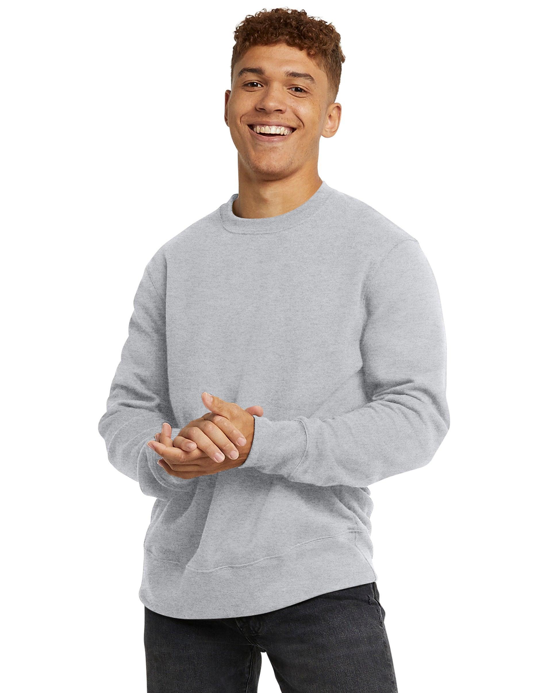 Hanes Originals Mens Fleece Sweatshirt Deep Forte Blue Heather M Product Image