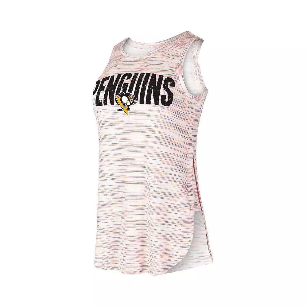Women's Concepts Sport Pittsburgh Penguins Sunray Multicolor Tri-Blend Tank Top, Size: Small, Team Product Image