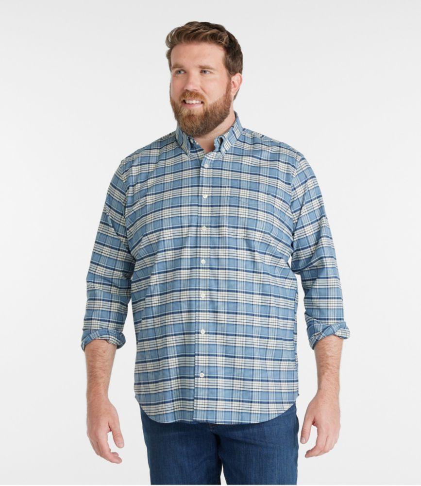
                            Men's Comfort Stretch® Oxford Shirt, Traditional Untucked Fit, Plaid
                         Product Image