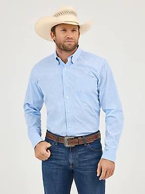 Men's Cody Johnson One Pocket Button Down Shirt in Gray Contrast Product Image