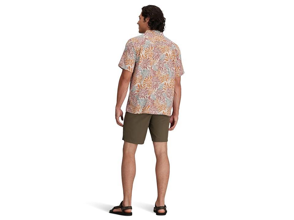 Royal Robbins Comino Leaf Short Sleeve (Sandstone Bonsall Print) Men's Clothing Product Image