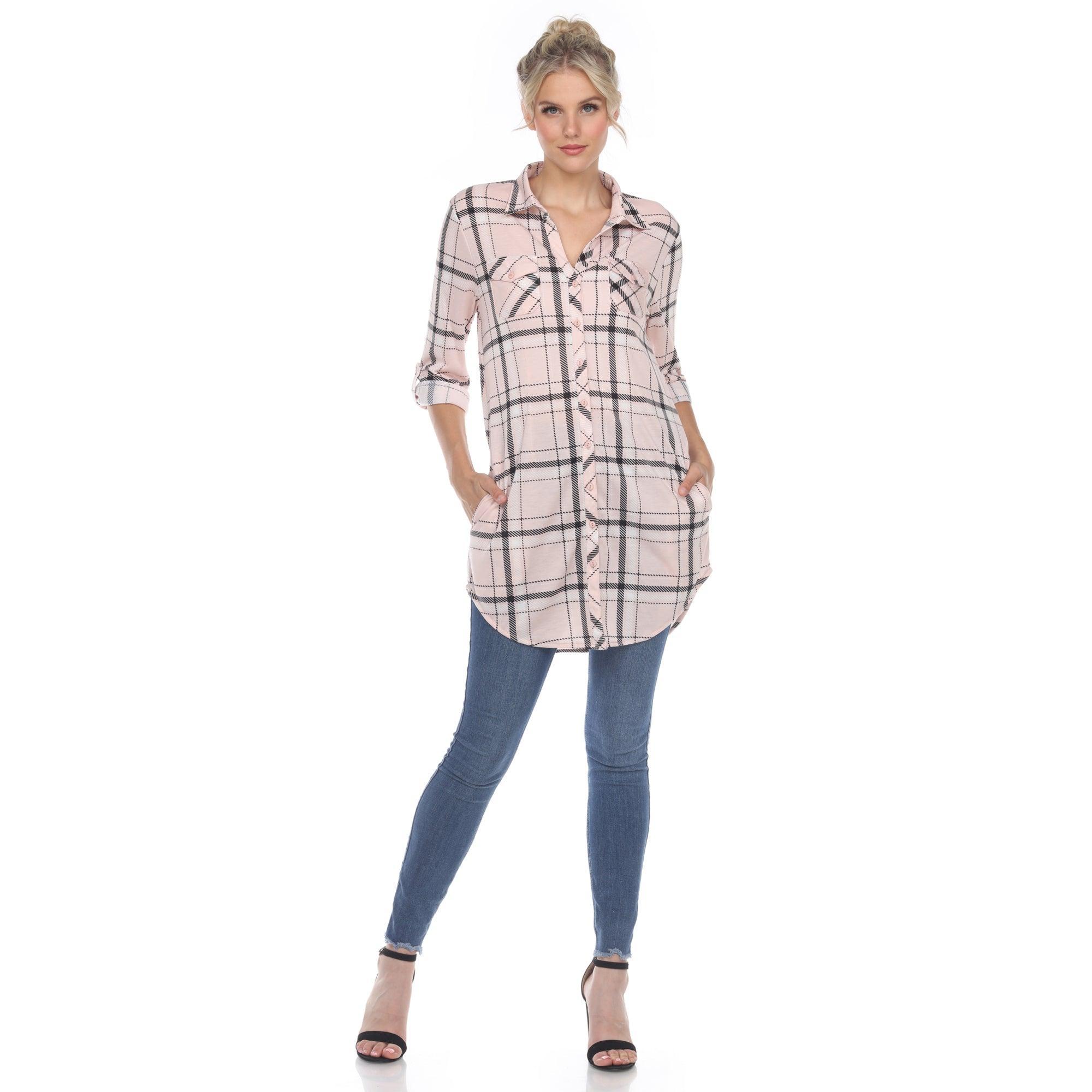 Plaid Tunic Shirt Product Image