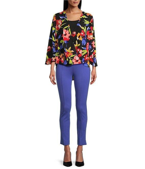 Slim Factor by Investments Coordinating Ponte Knit Ankle Skinny Pants Product Image