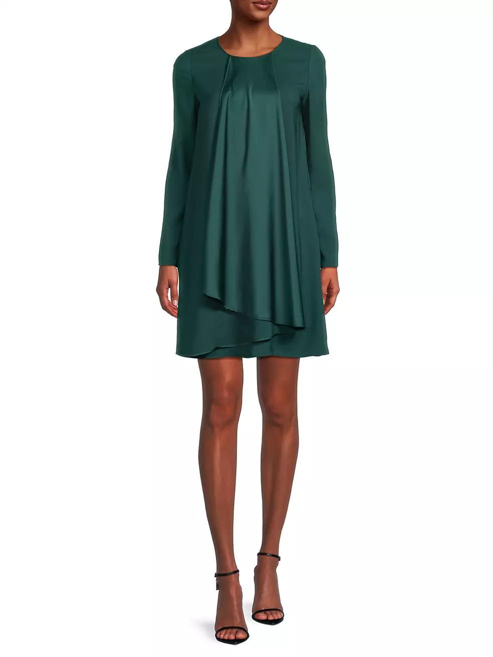 Satin Crepe Layered Minidress Product Image