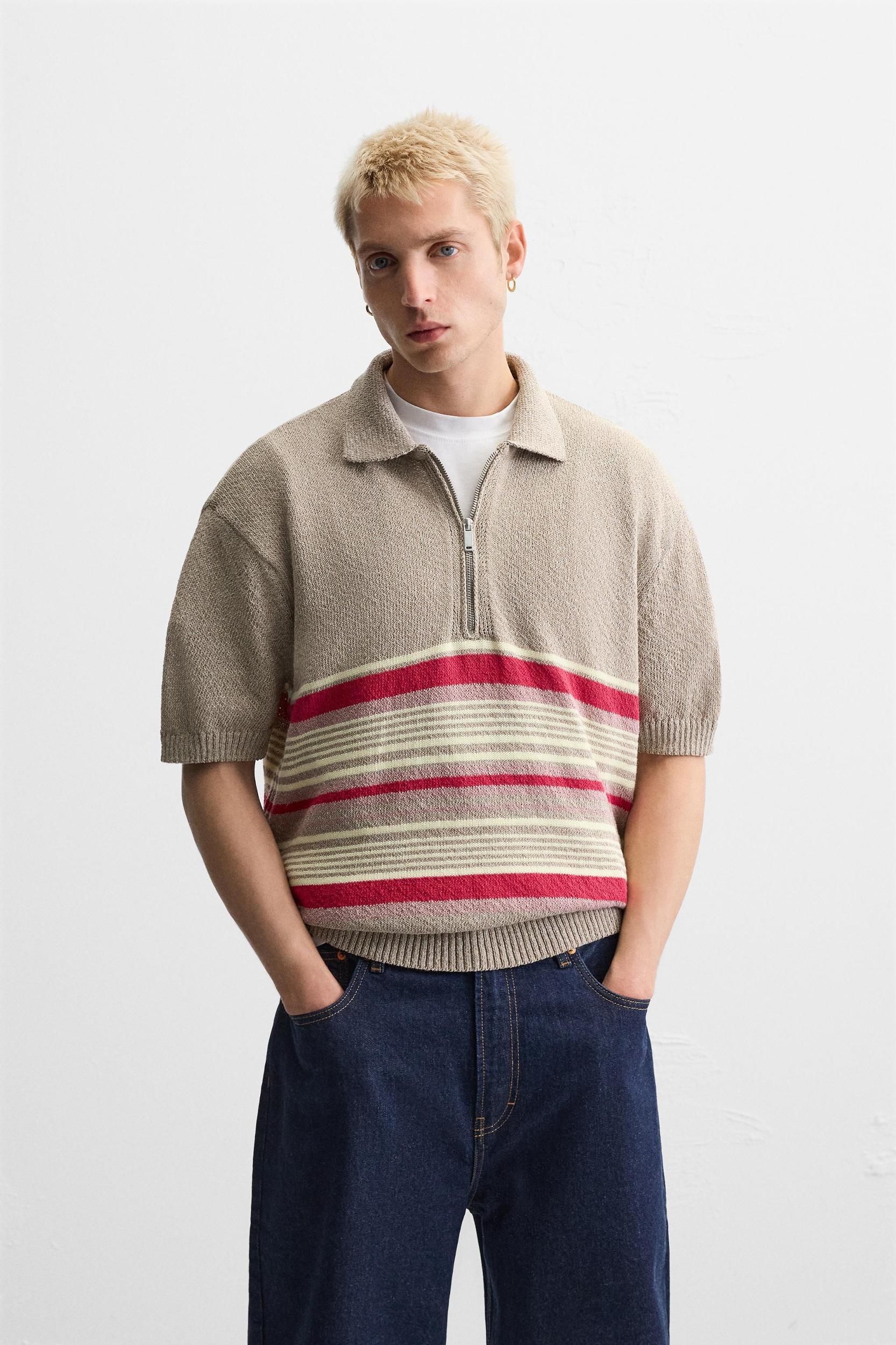 QUARTER ZIP KNIT POLO Product Image
