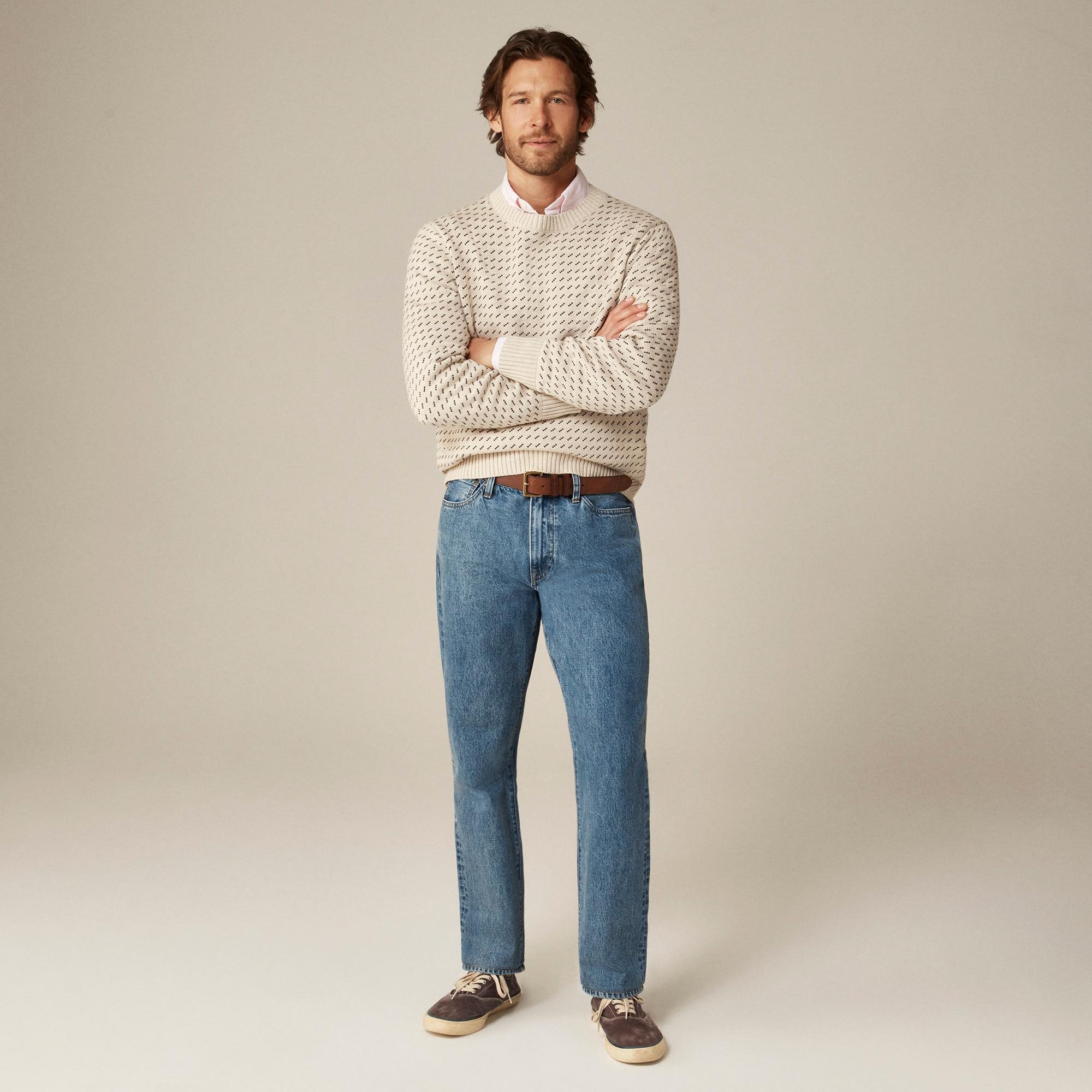 Heritage cotton sweater in bird's-eye stitch Product Image