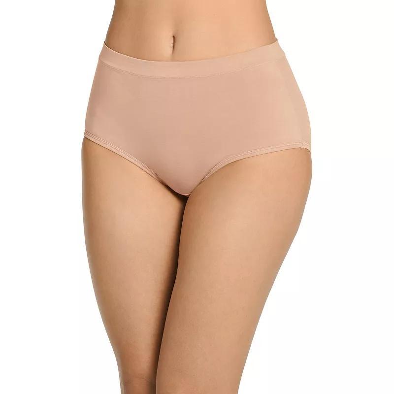 Womens Jockey Cotton Stretch Brief Panty 1556, Gray Grey Product Image