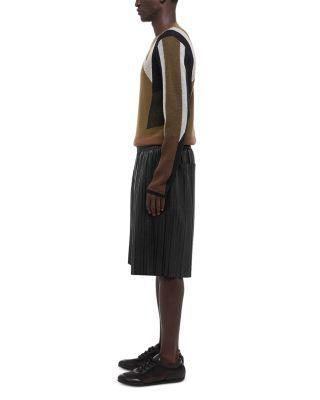 Pleated Leather 11.25" Shorts Product Image