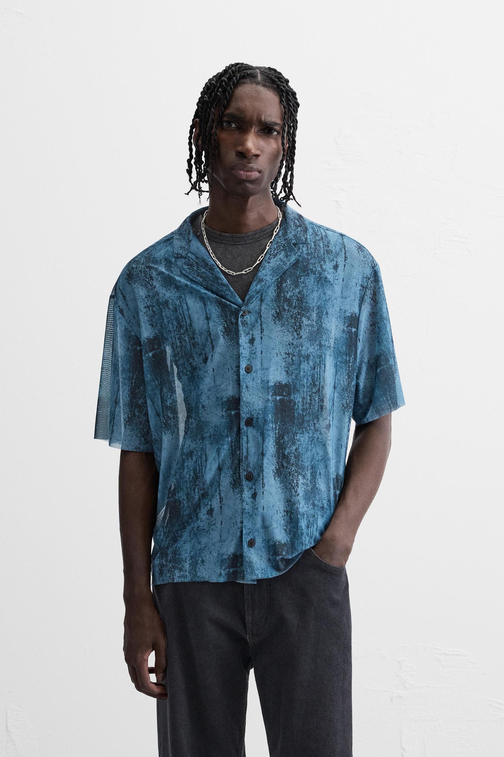 SEMI-SHEER PRINTED SHIRT Product Image