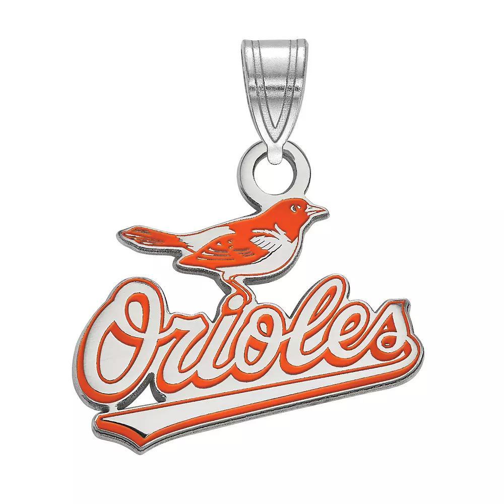 LogoArt Sterling Silver Baltimore Orioles Enamel Pendant, Women's, Size: 15 mm Product Image