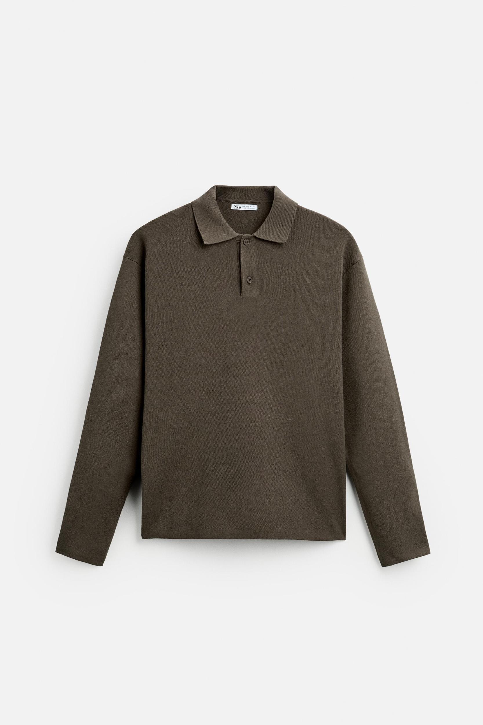 VISCOSE BLEND KNIT POLO SHIRT Product Image