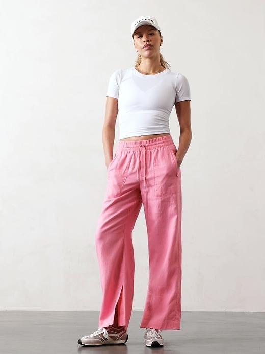 Retreat Linen High Rise Wide Leg Pant Product Image