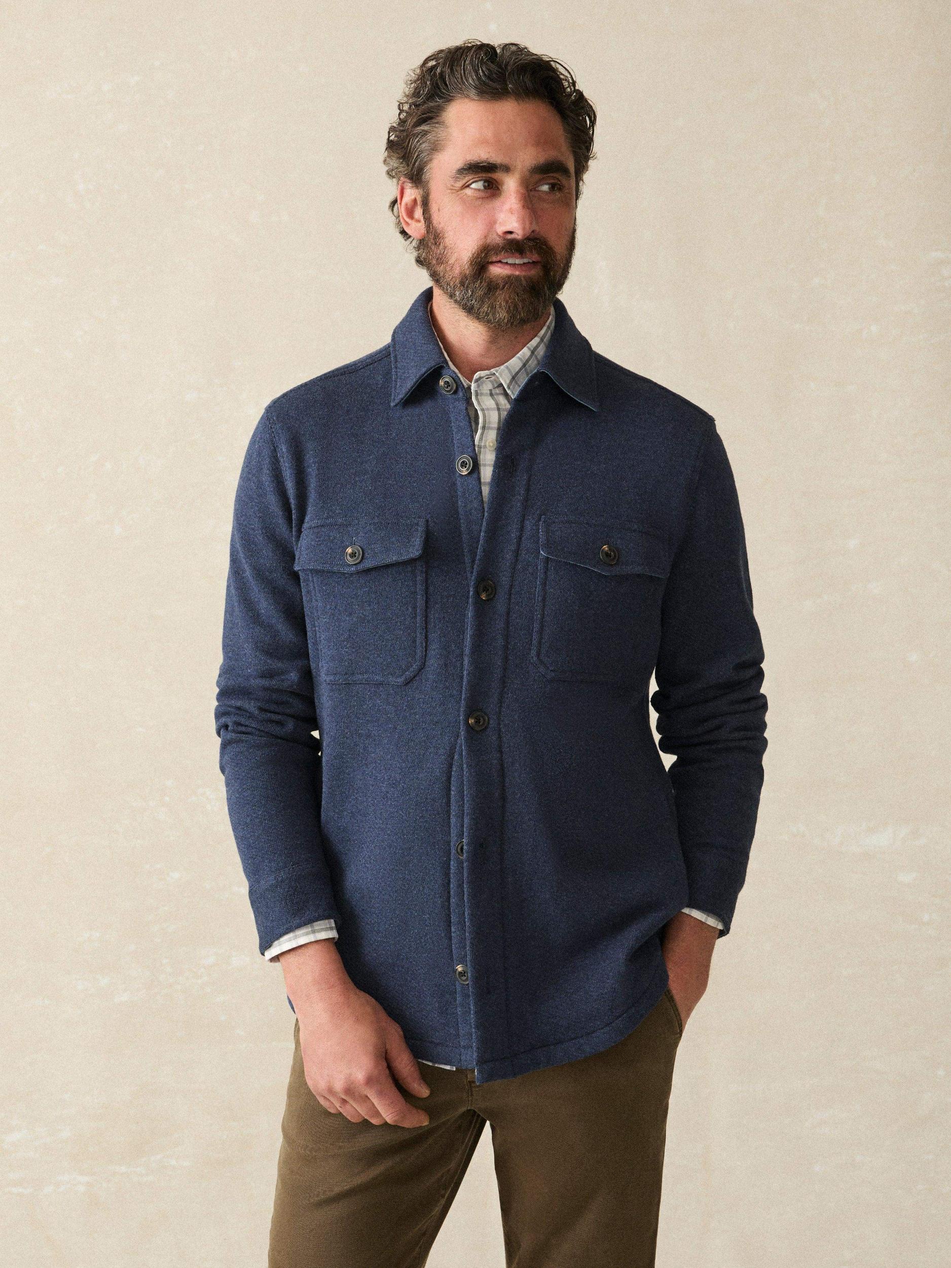 Inlet Knit CPO - Navy Night Melange Male Product Image