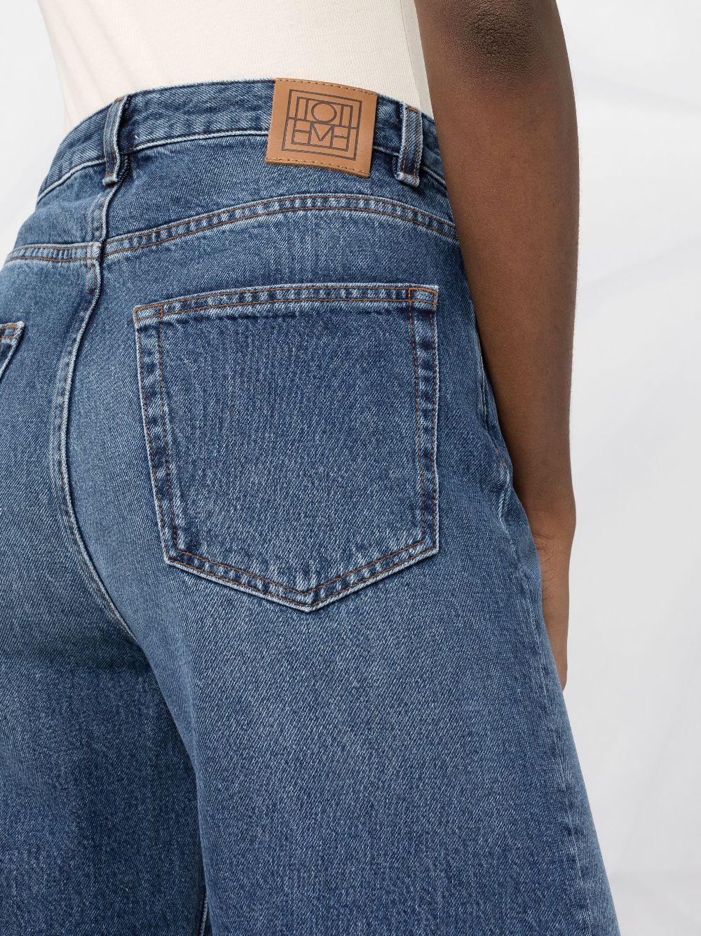 organic cotton cropped flared jeans Product Image