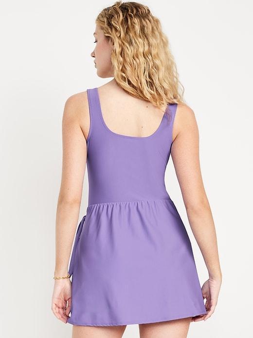 Matte Side-Tie Swim Dress Product Image