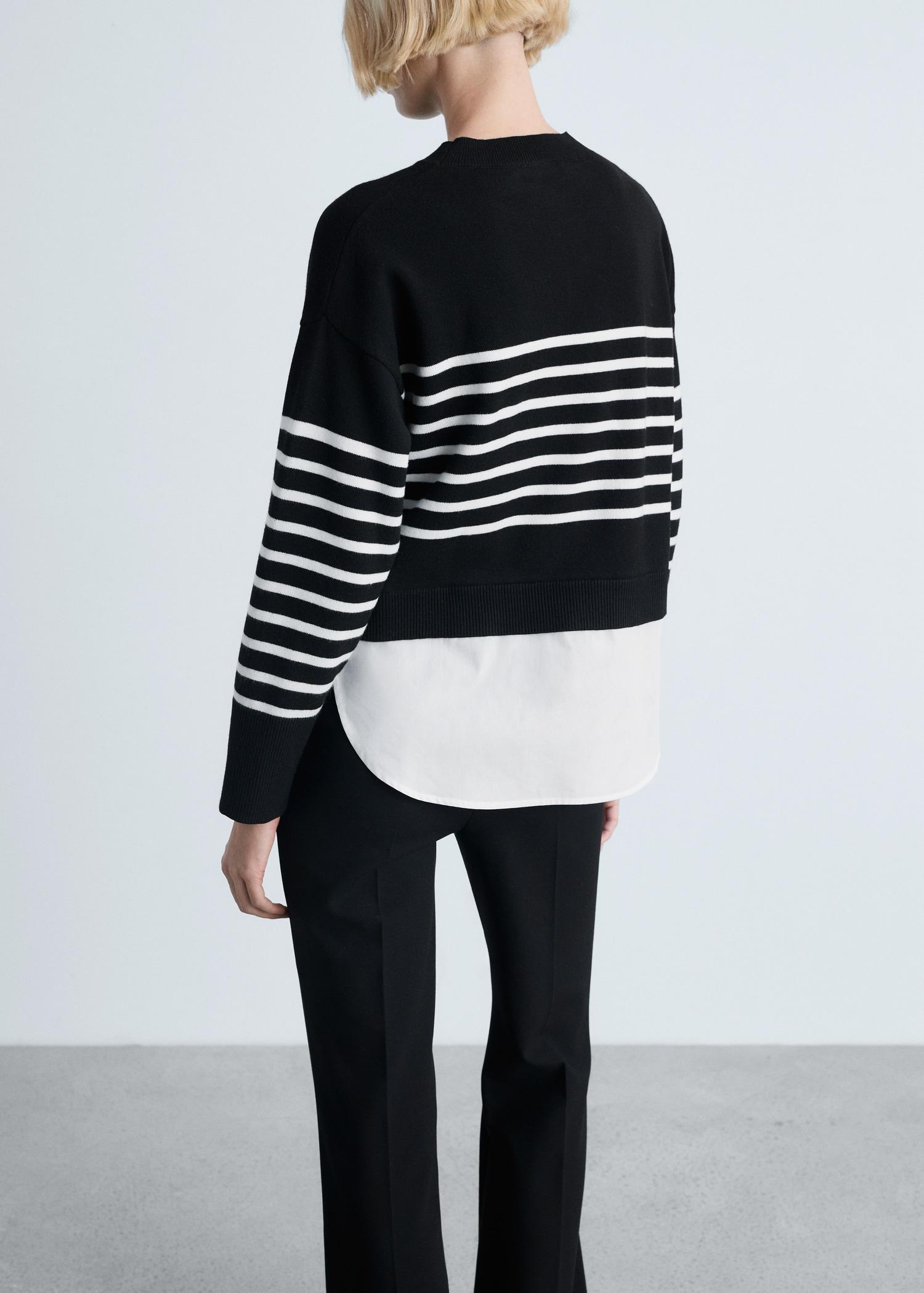 Combined knitted sweater - Women | MANGO USA Product Image