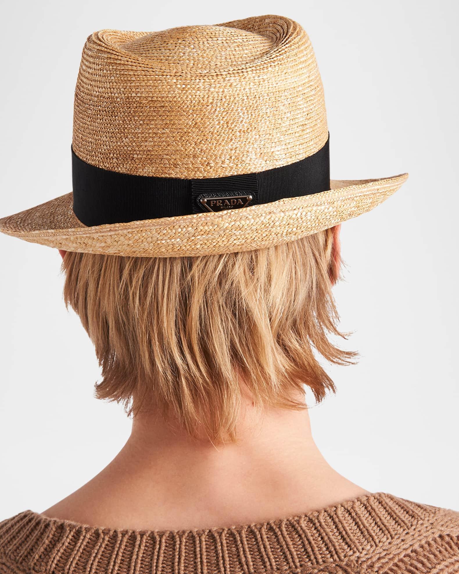 Straw Crochet Fedora Hat Product Image