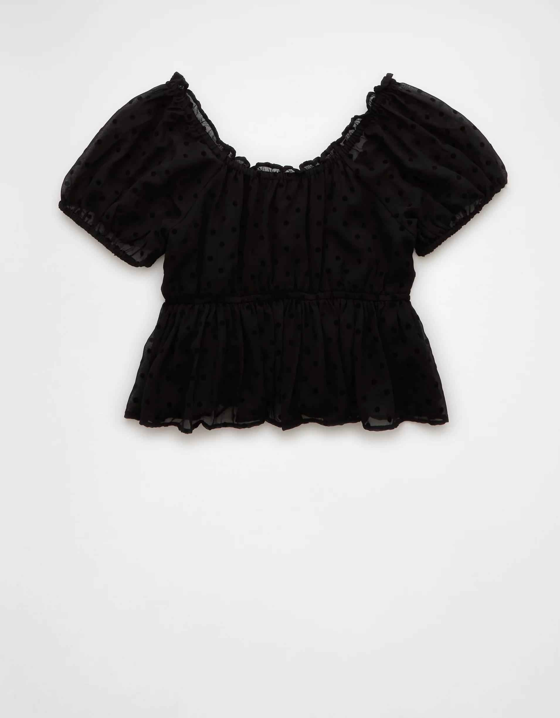 AE Polka Dot Babydoll Top Product Image