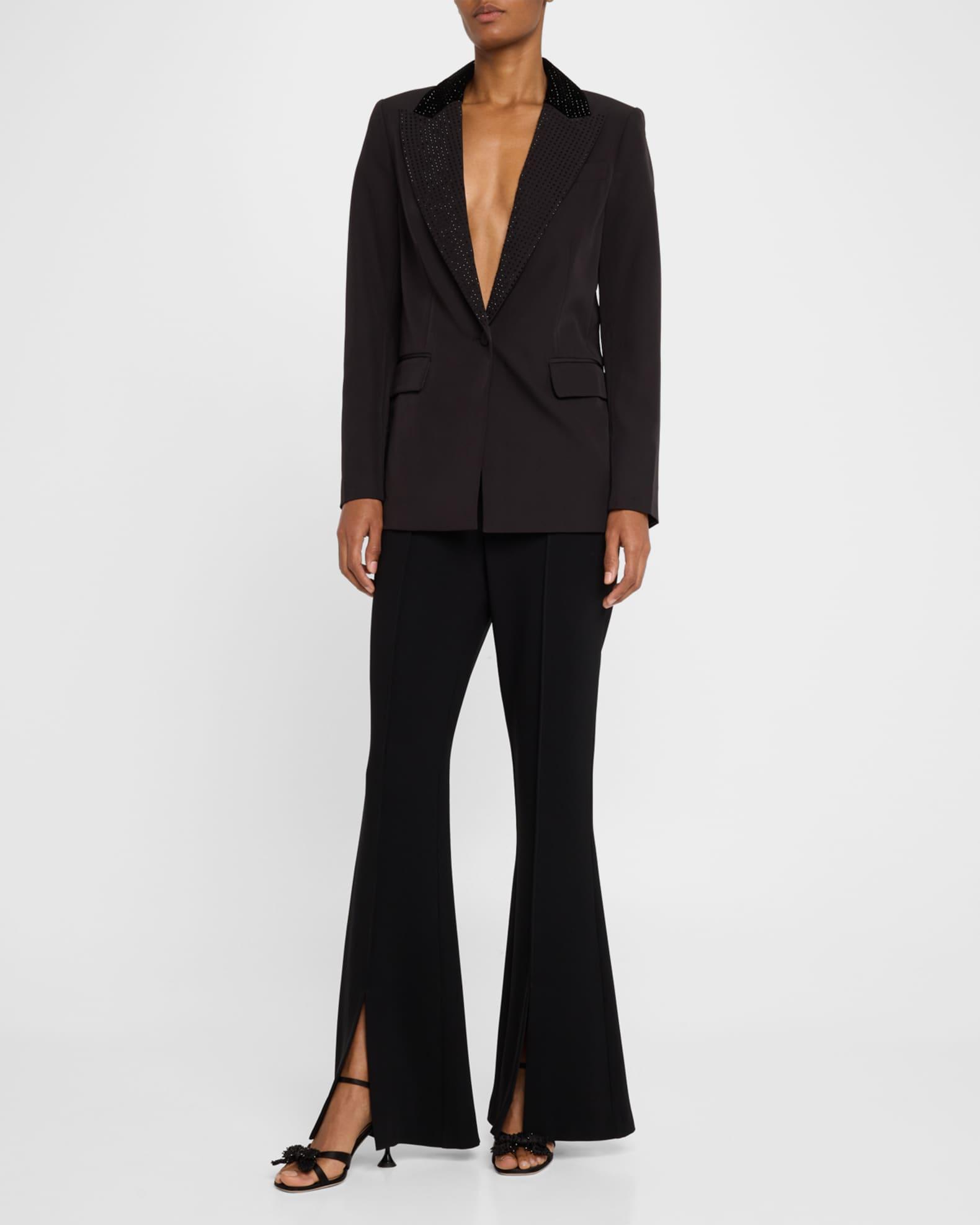 Kenny Single-Button Rhinestone Twill Jacket Product Image