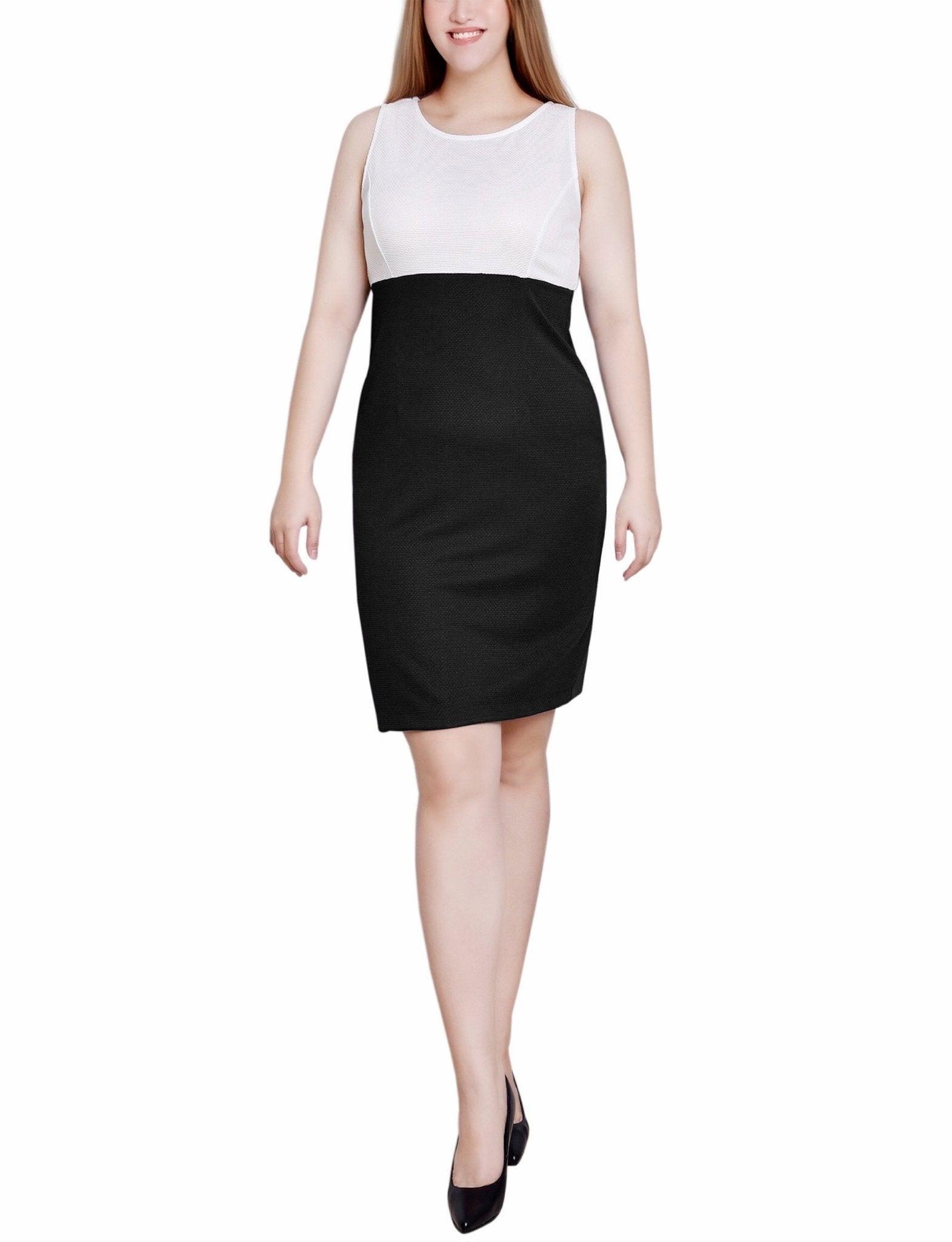Black 2 Piece Colorblocked Dress Set - Petite Product Image