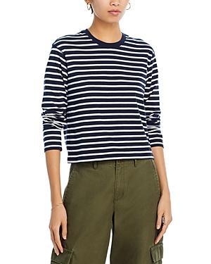 Womens Stripe Jersey Cotton T-Shirt Product Image