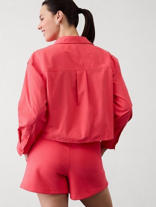 Midday Cropped Poplin Shirt Product Image