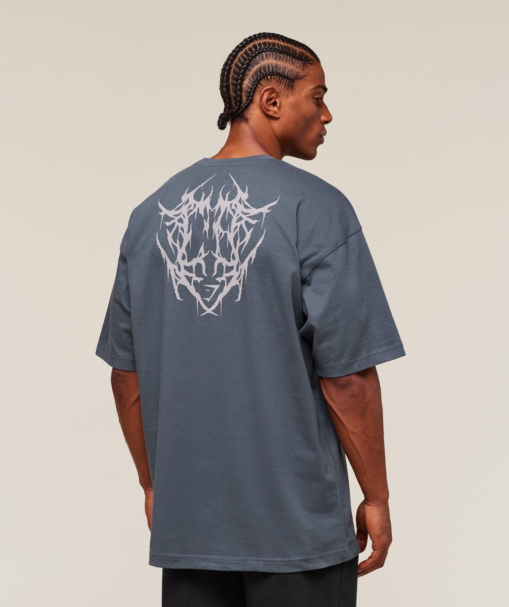 Gymshark Carlos Belcast x Rest Day Essential T-Shirt - Titanium Blue Male Product Image