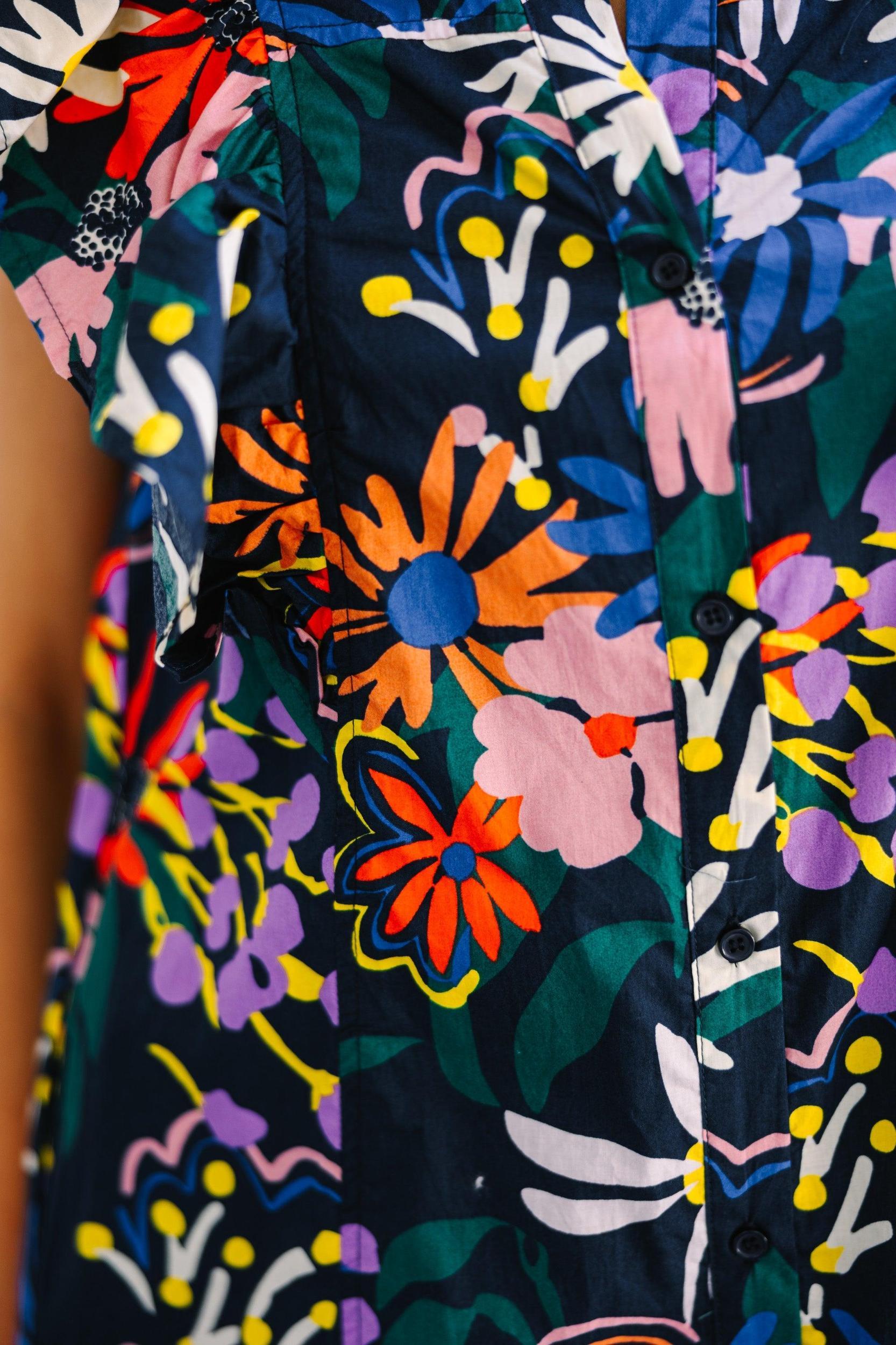 You've Got It All Navy Blue Floral Dress Female Product Image