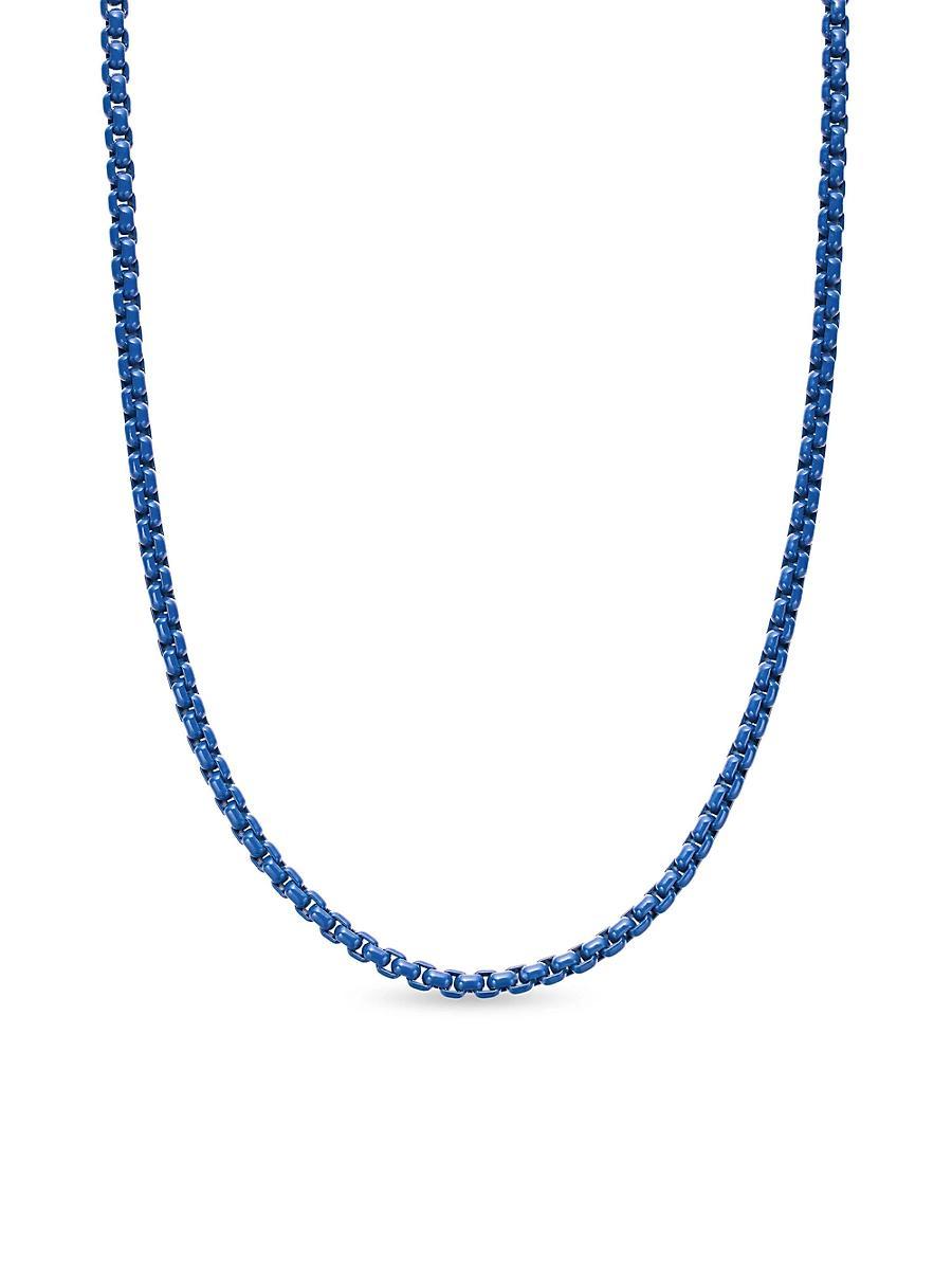 Mens Box Chain Necklace in Stainless Steel Product Image