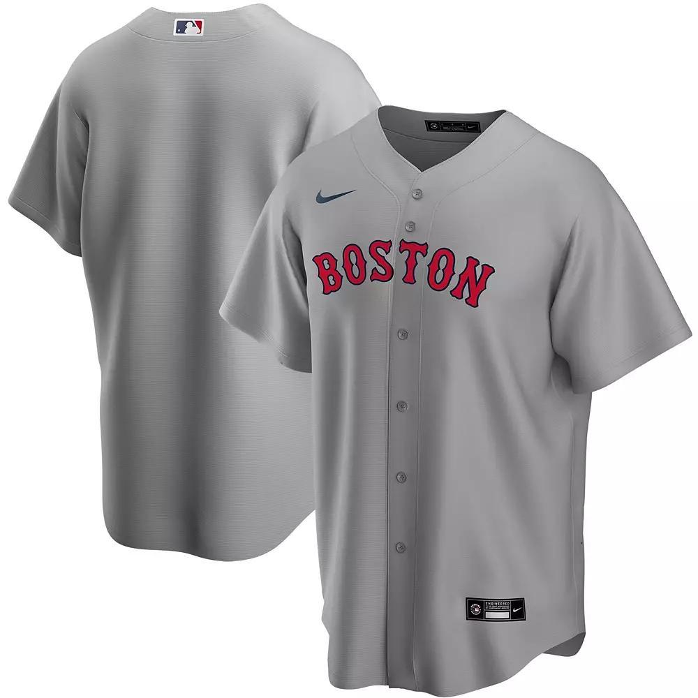 Men's Nike Gray Boston Red Sox Road Replica Team Jersey, Size: Small, Grey Product Image
