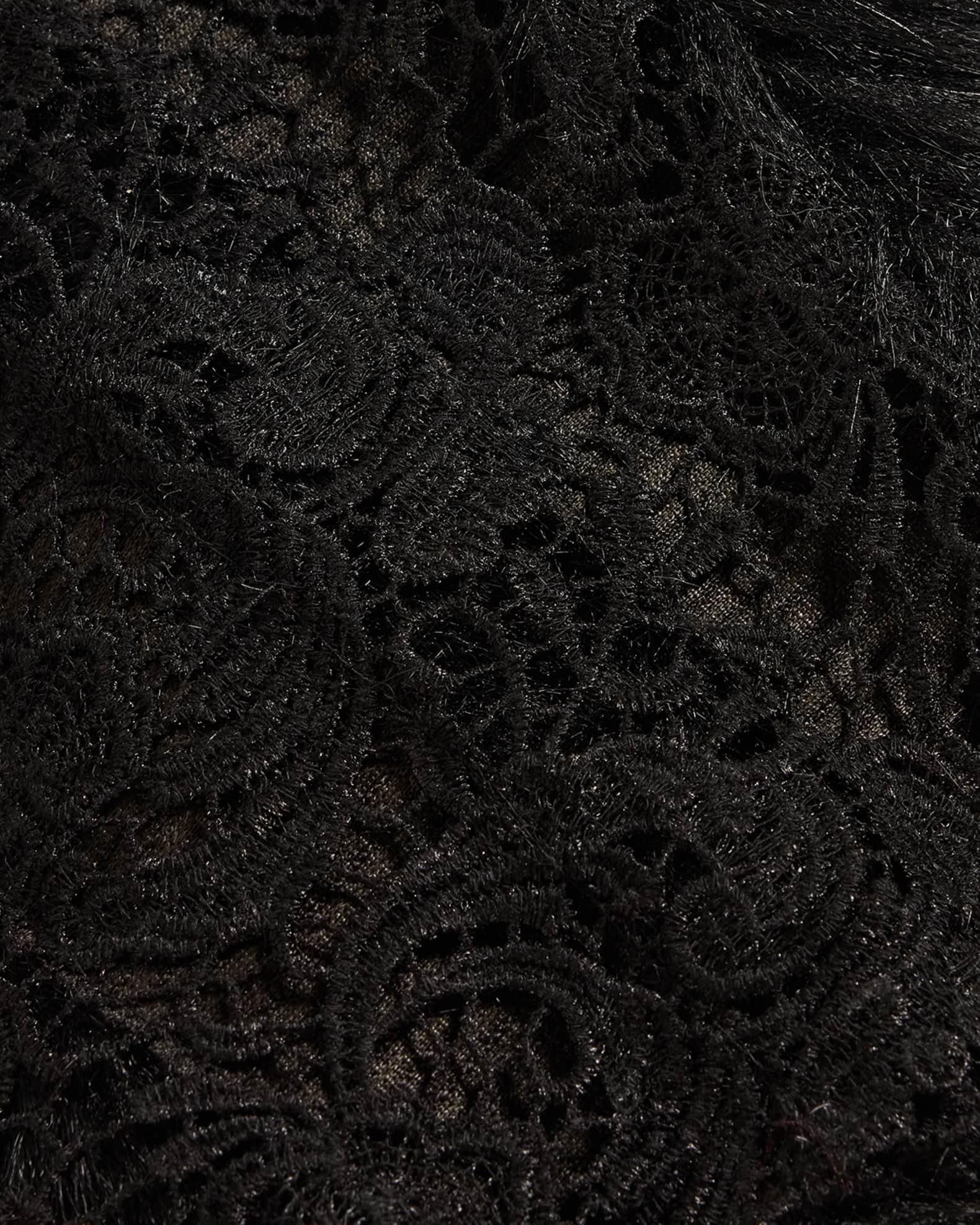 Faux Fur Lace-Lined Cape  Product Image
