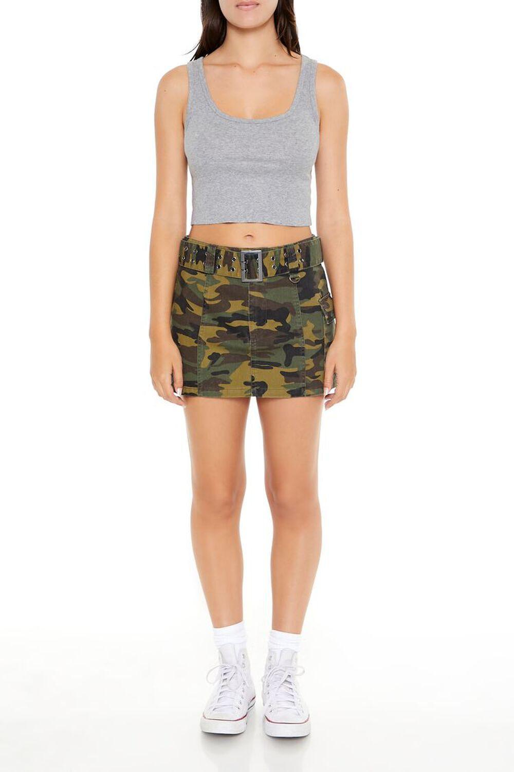 Camo Print Cargo Mini Skirt | Forever 21 Product Image