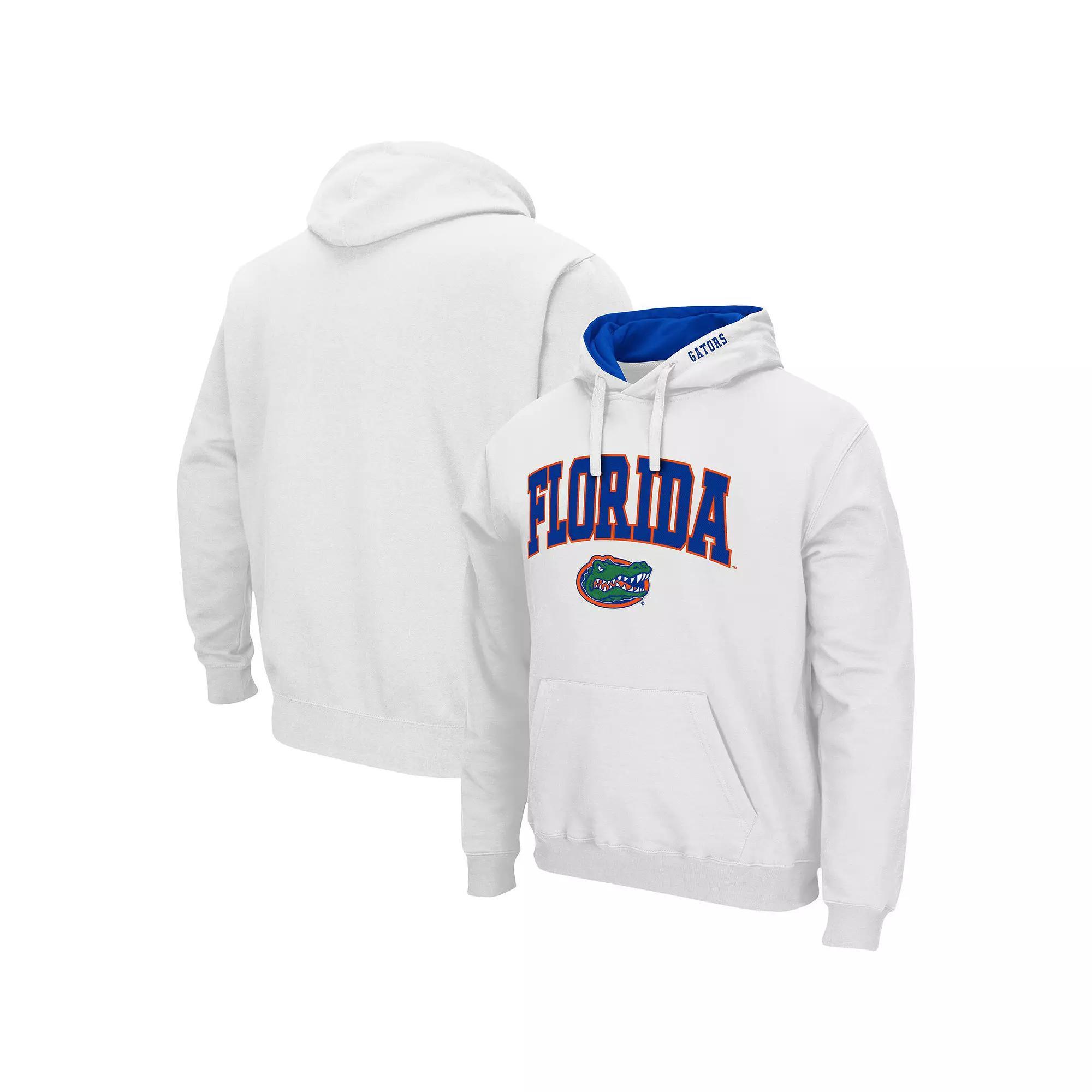 Men's Colosseum White Florida Gators Arch & Logo 3.0 Pullover Hoodie, Size: 2XL Product Image