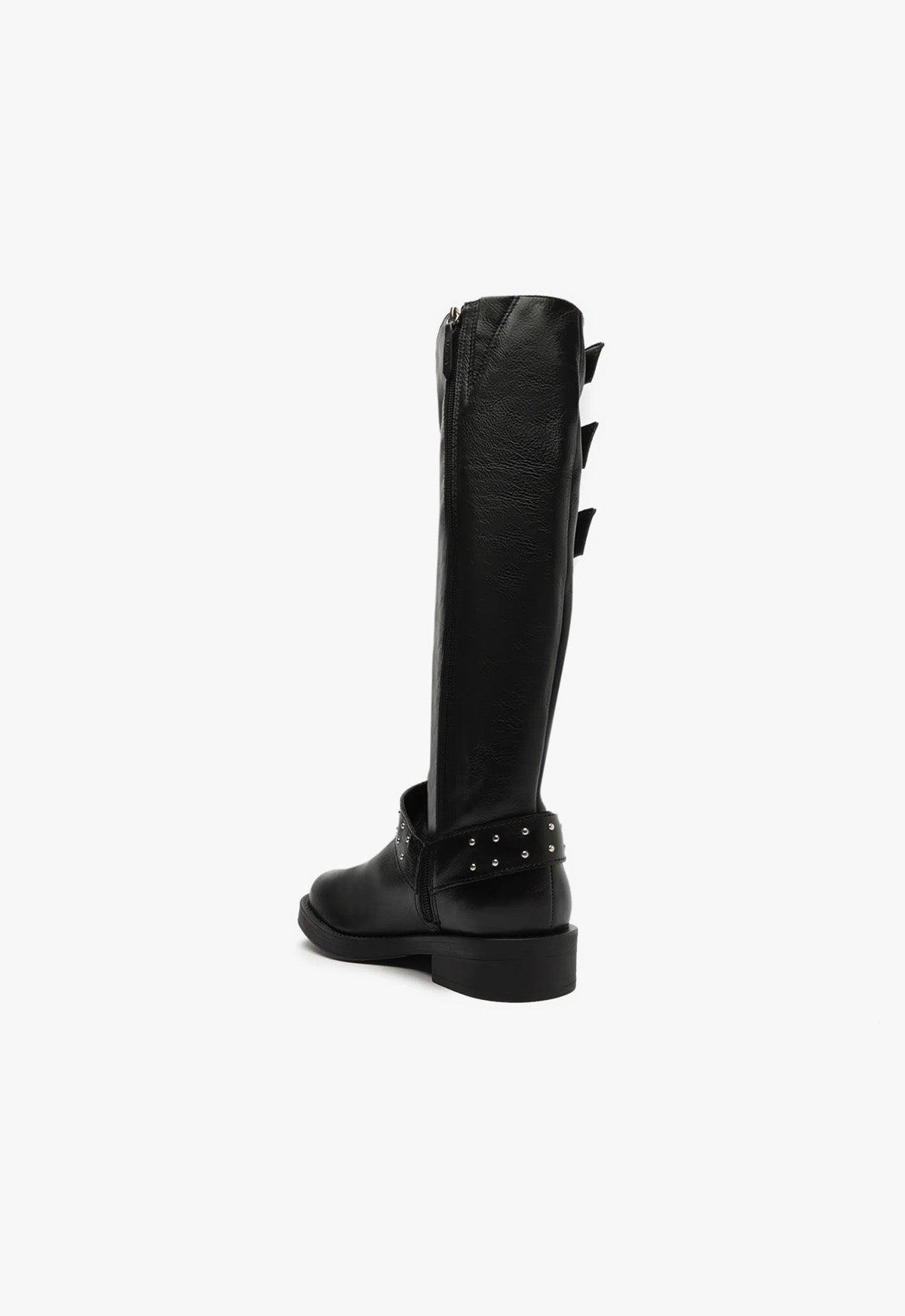 Luccia Buckle Graxo Leather Boot Product Image