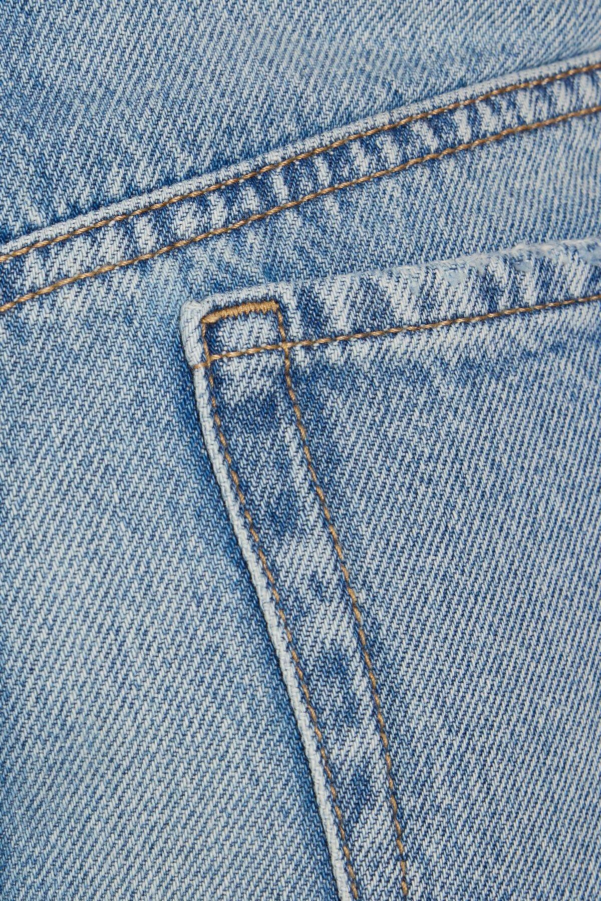 Denim Relaxed A-Line Shorts Product Image