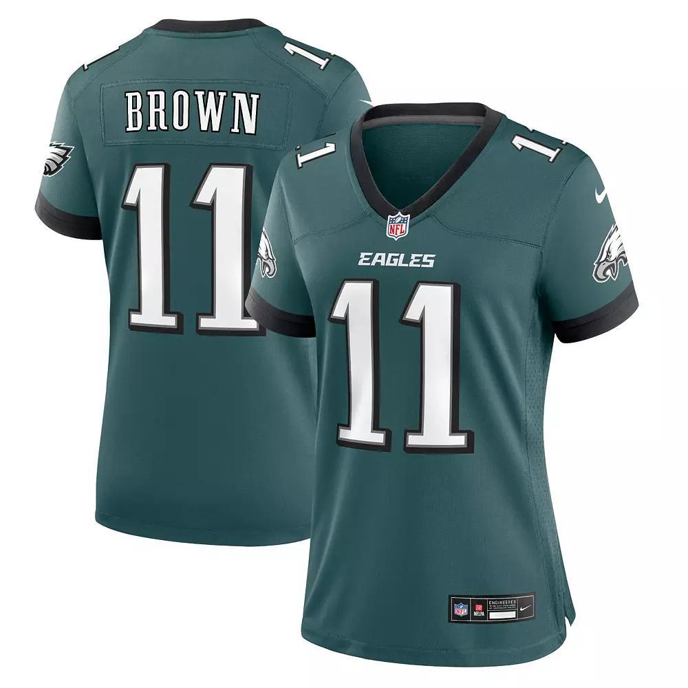 Women's Nike A.J. Brown Midnight Green Philadelphia Eagles Team Game Jersey, Size: Large Product Image