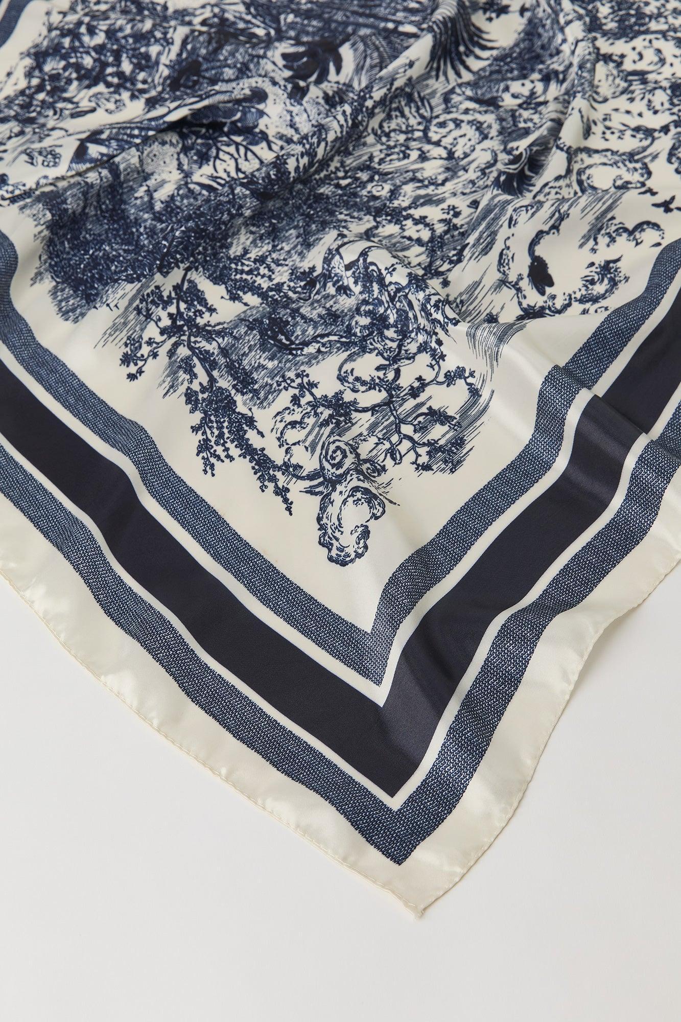 Vintage Status Print Satin Multiway Scarf Female Product Image