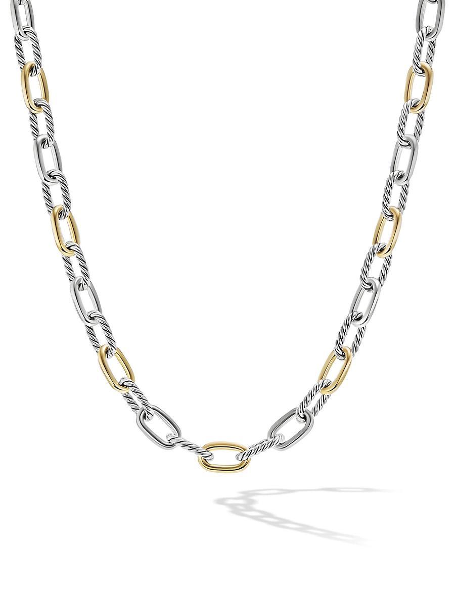 David Yurman Dy Madison Chain Necklace in Sterling Silver with 18K Yellow Gold, 18.25 Product Image