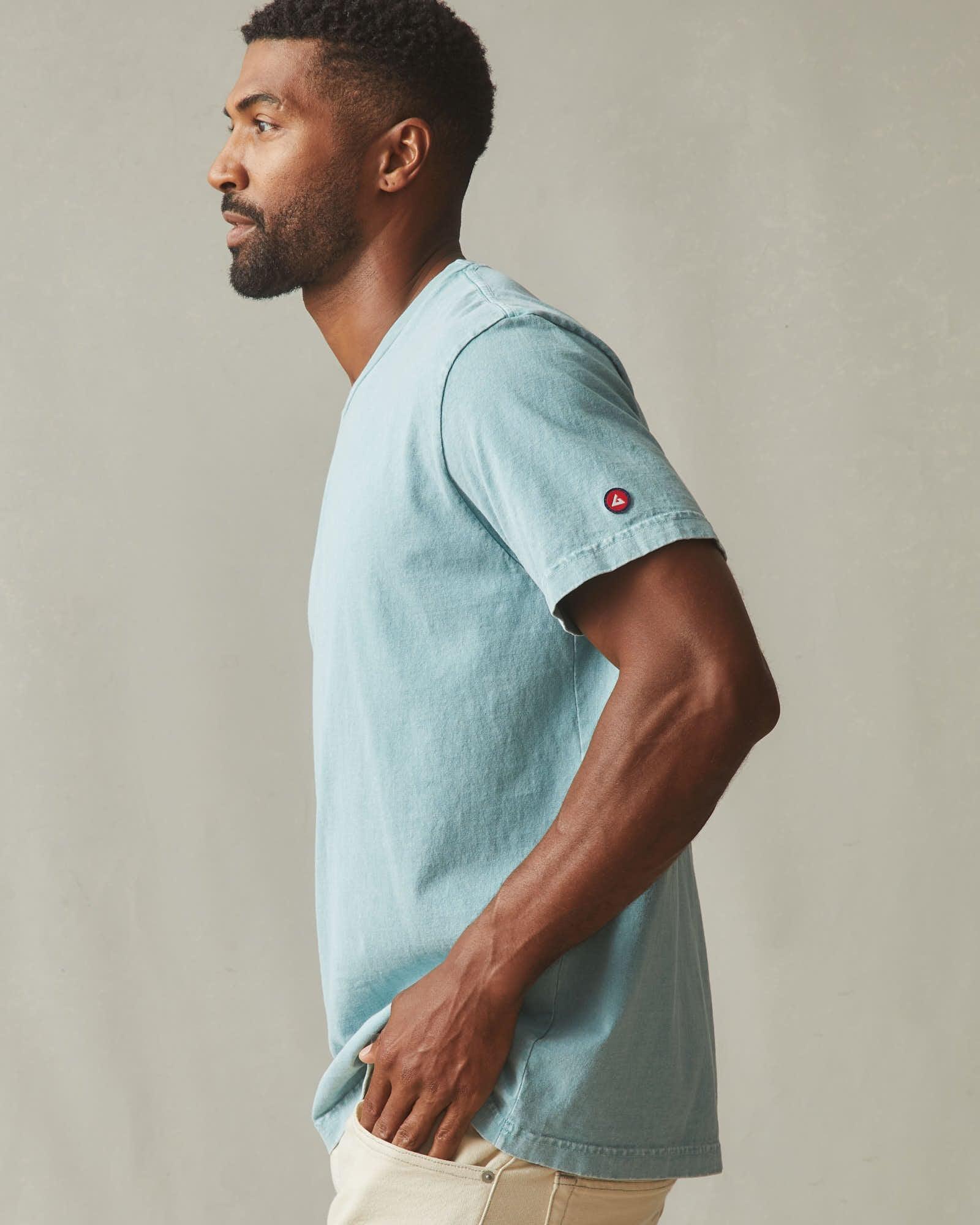 Men's Vintage Crew Tee - Mineral Wash Blue Mineral Product Image